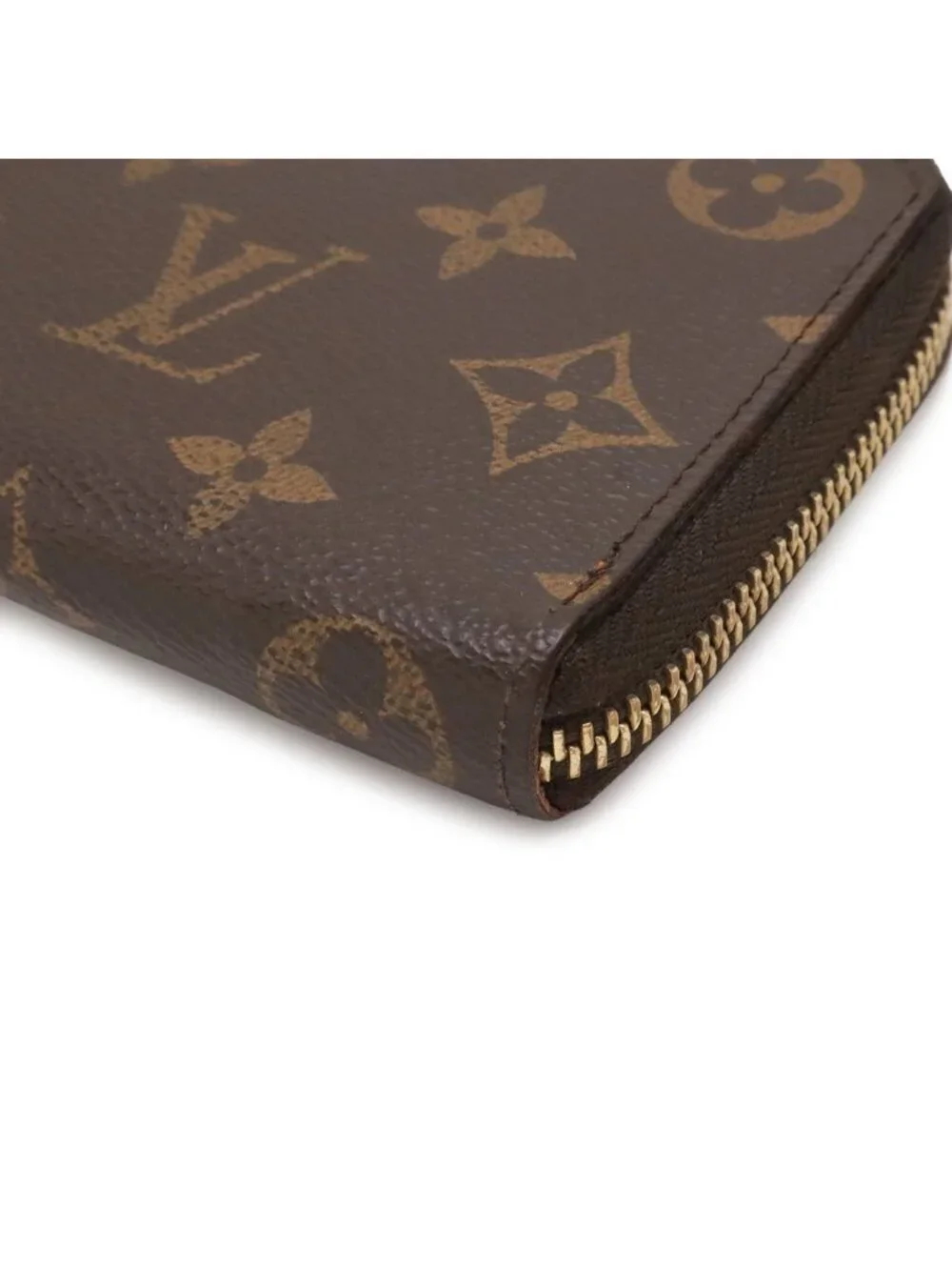 Louis Vuitton Monogram Portefeuille Clemence Zip Around Wallet Piment Orange